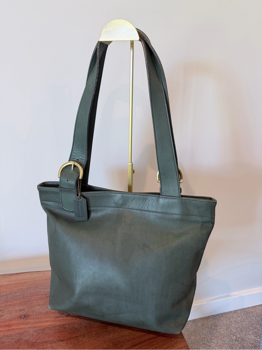 Vintage Coach Lafayette Tote Bottle Green 1995